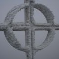 Iced up Celtic cross on Galtee Mór