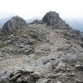 Rocky pinnacles, on the summit ridge of Glyder Fawr
