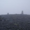 The summit of Skiddaw in mist