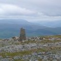 Trig point on Stob Coire a' Chearcaill