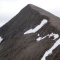 Snow patches on the side of Carn Mor Dearg