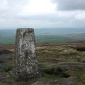 Trig point at Lad  Law, looking north
