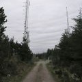 Transmitter masts near Corran's summit