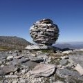Mountain Art on Canisp - A Quartzite Spherical Cairn