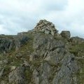 Close up of summit cairn of Moel Llyfnant