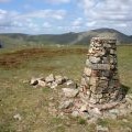Trig pillar on the summit of Seatallan