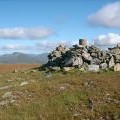 Beinn Bheula's summit cairn and Triangulation Pillar