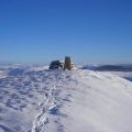 The Summit Cairn and Trig post, Skelfhill Pen