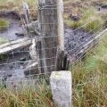 Boundary Stone on fence line on Yad Moss