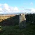 Trig pillar and wall on Great Pinseat