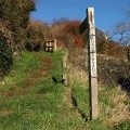 Footpath sign, Watcombe Park