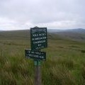 Peak and northern footpath sign