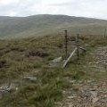 Remains of fence above Bannisdale Head