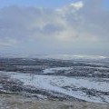 View east from Pen y Garn, in winter