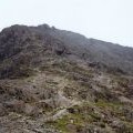 A sketchy path towards the summit of Craigysgafn