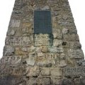 Carved initials, Cracoe obelisk