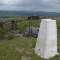 Trig point on Freeholds Top with Calderdale behind
