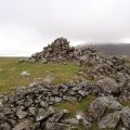 Dyke and cairn on Kirriereoch Hill