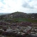 Trig point and summit of Yr Arwydd