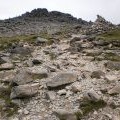 Final stretch of path leading to Bowfell summit