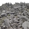 Rock outcrops below Bowfell summit