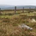 Summit cairn and fence, Whitehope Law