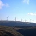 View of Cefn Croes wind power station from Bwlch Helygen