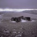 Shelter from the wind on top of Helvellyn