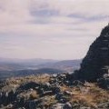 Splendid summit cairn on Beinn Mholach