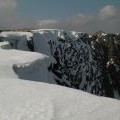 Snow cornice at the summit of Lochnagar
