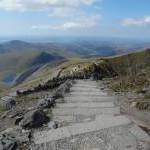 View looking north from the summit of Snowdon