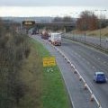 The M1 in Nottingham, looking south west