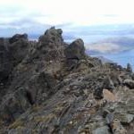 Summit of Sgurr Dubh Mor - view across Loch Scavaig