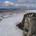 View to the Howgills from Whernside summit.