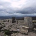 Summit Indicator and Trig Point on Mither Tap